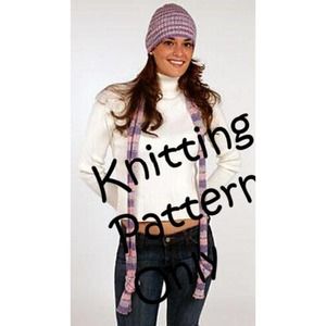 New JoAnne Turcotte Plymouth Yarn S419 Scarf and Hat Sockotta Knitting Pattern